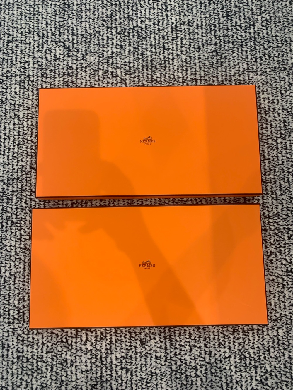 Hermès Orange Gift Boxes - Set of 2. With original tissue